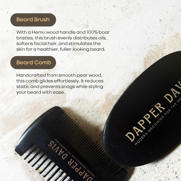 Beard Brush and Comb Set