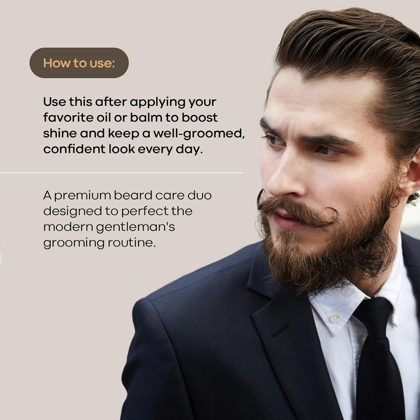 Beard Brush and Comb Set